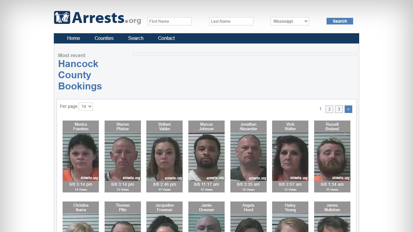 Hancock County Arrests and Inmate Search